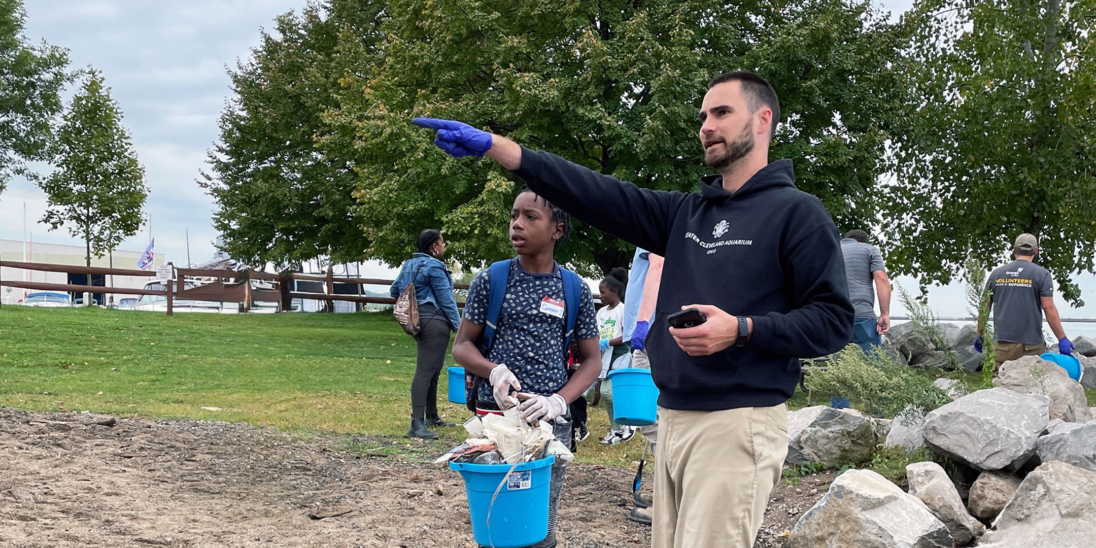 Cleveland Adopt-A-Beach Cleanup with Greater Cleveland Aquarium.