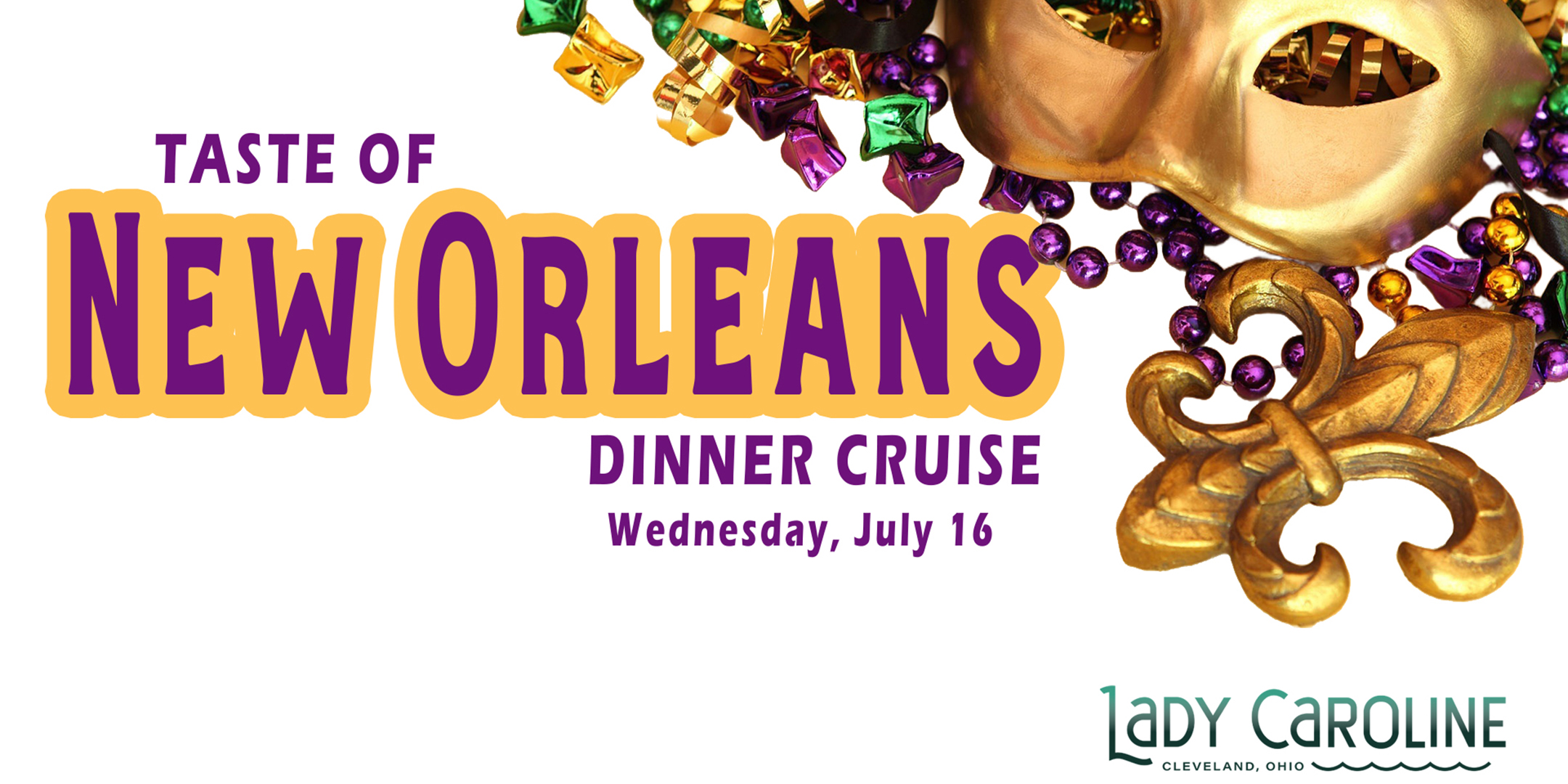 A graphic for Taste of New Orleans in Cleveland.