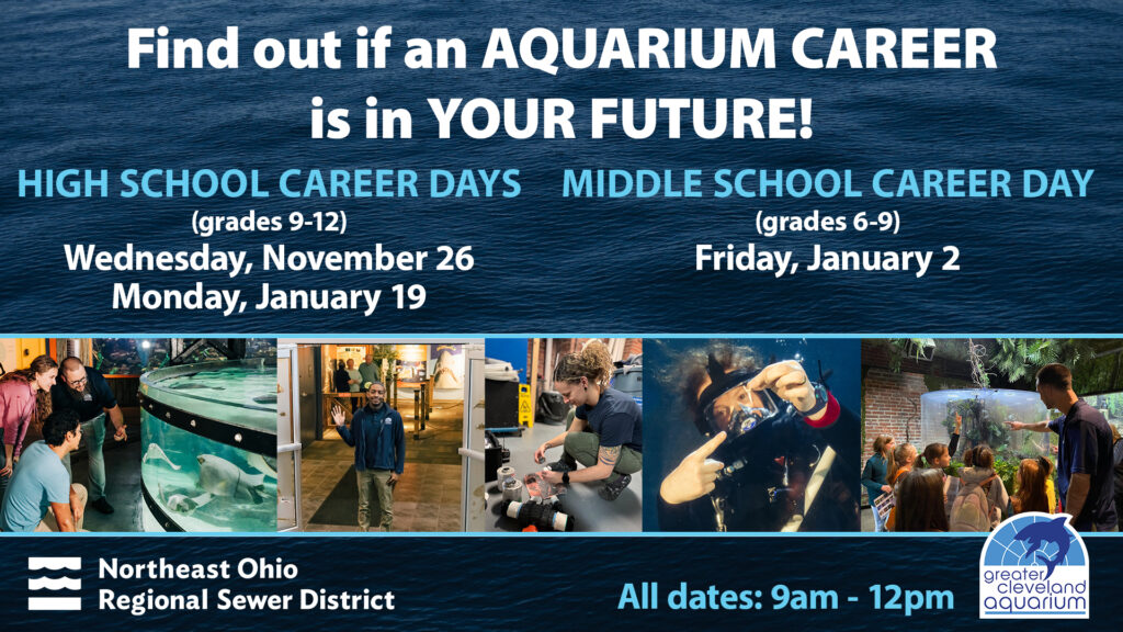 Students with Aquarium team members